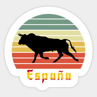 Spanish Flag Bull Spain - Bull Riding Sticker